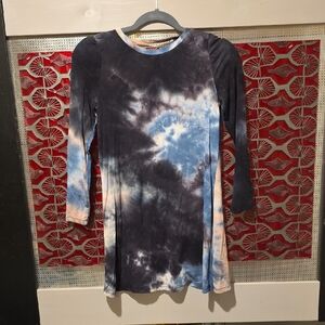 Art Class Girls Black, Blue, & Pink Tie Dye Dress